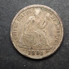 1891 **P**SEATED LIBERTY SILVER DIME **NICE COIN!** - FREE SHIPPING! M4791