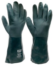 ( 12 PAIR/SIZE 10 XL ) Honeywell PVC Chemical Protection Glove + Cotton Lining