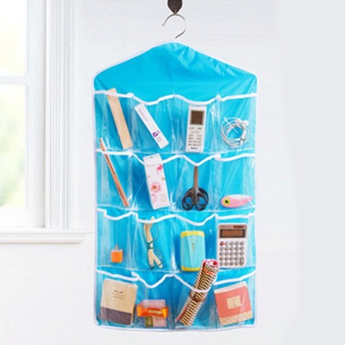 Wwardrobe Hanging Bag Hanger Storage Organizer 16 Pocket Pouch Holder Door Tidy - Picture 6 of 12