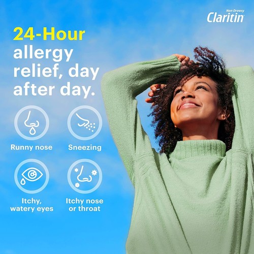 Claritin 708164 24 Hours Non-Drowsy Allergy Relief Tablets, 10 mg, 5 Counts - Picture 6 of 15