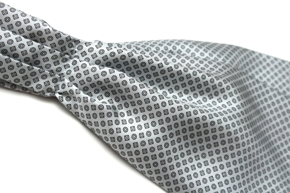Camellucci Hombre Corbata Ascot Gris Adorno 100% Seda A131 Foto 4 de 4