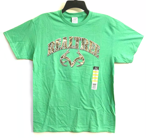 Realtree Camo Deer Antlers Short Sleeve Shirts Green Black M 38-40, XL 46-48 NWT - Picture 4 of 5