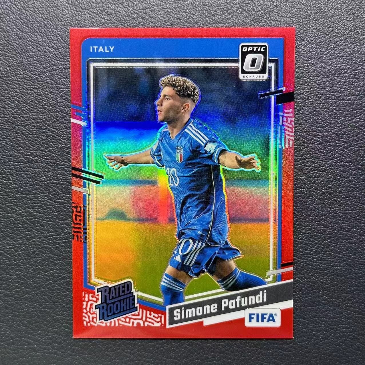 2023-24 Donruss Optic Simone Pafundi Rated Rookie RC Red Prizm 265/299 4C57