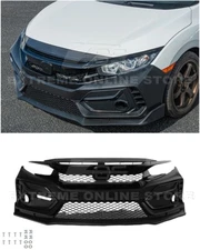 For 20-21 Honda Civic | Type-R Style Front Bumper Grille Trim Lip Conversion