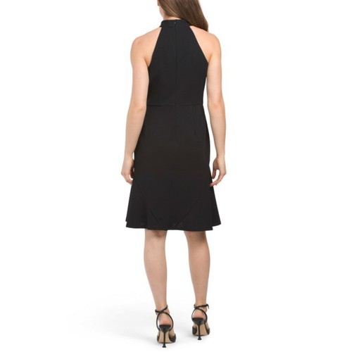NWT Maggy London Women's Tie Halter Neck Fit And Flare Mini Dress Size: 10-16 - Picture 2 of 10