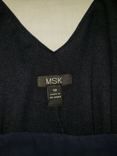 NWT MSK cold shoulder Navy with sequin straps dress 10 - Picture 4 of 6