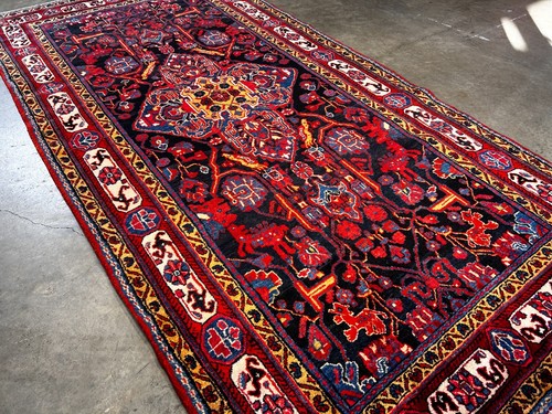 5'0" x 9'5'' Hand-Knotted Wool Nahavand Area Rug - 5x9 Handmade Tribal Carpet - Picture 3 of 13