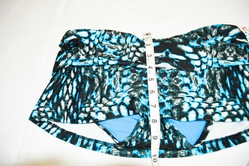 Falda inferior de bikini de baño azul aguamarina talla S BECCA by Rebecca Virtue para mujer nueva con etiquetas - Imagen 5 de 5
