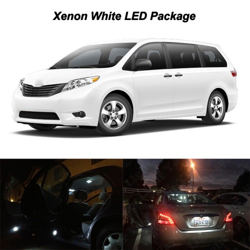 14 x bombillas interiores LED blancas luz matrícula para 2004-2017 2018 2019 Sienna - Imagen 2 de 7