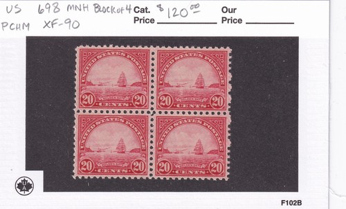 MATT'S STAMPS SCOTT #698 GOLDEN GATE 20-CENT, 1931, BLOCK OF 4, MNH XF-90 CV$120 - Picture 3 of 3