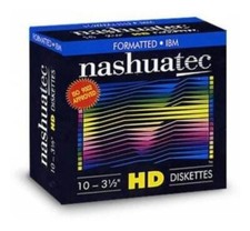New Nashuatec 3 1/2" HD 1.44 MB Black Diskette Box 10 units