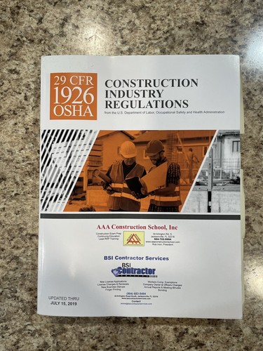 29 CFR 1926 OSHA Construction Industry Regulations Florida Contractor. - Picture 1 of 2