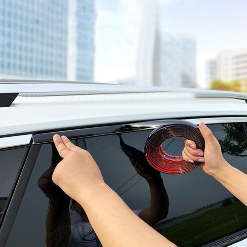 3m Car Door Window Bumper Decoration Moulding Trim Black Chrome Strip Universal - Imagen 2 de 7