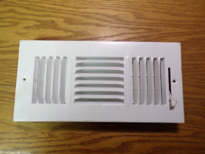 NEW  White Steel Floor Register 10'' x 4''   *FREE SHIPPING*