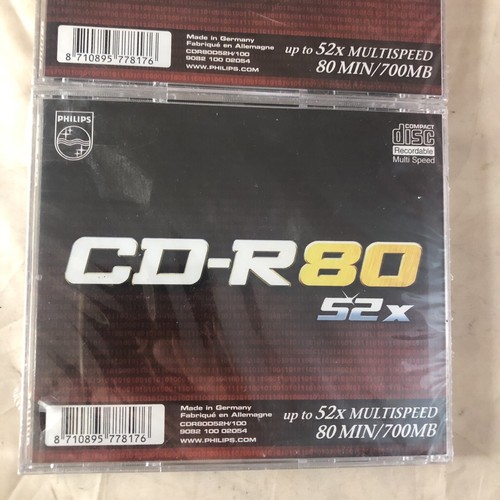 2 X PHILIPS CD-R 80 52 X MULTISPEED 80 MIN / 700 MB 2 X Bundle Philips CD-R80 - Picture 6 of 12