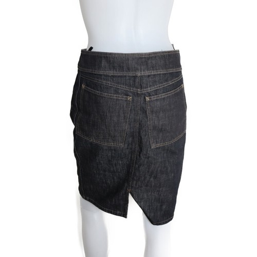 GUCCI Skirt 091768 #40 Cotton Denim Black Tight Knee-Length Skirt Jeans - Picture 3 of 8