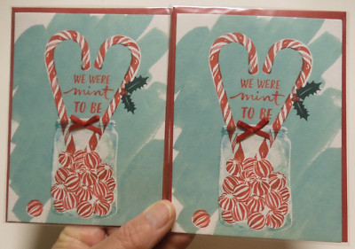 2 Papyrus Cards High Quality Merry Christmas We Were MINT to Be Love U & Love US