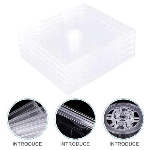 5 Pcs Cd/dvd Storage Case Plastic Clear Jewel Cases Standard Jewel Cases - Afbeelding 12 van 12