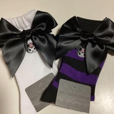 Sanrio Kuromi socks with ribbon