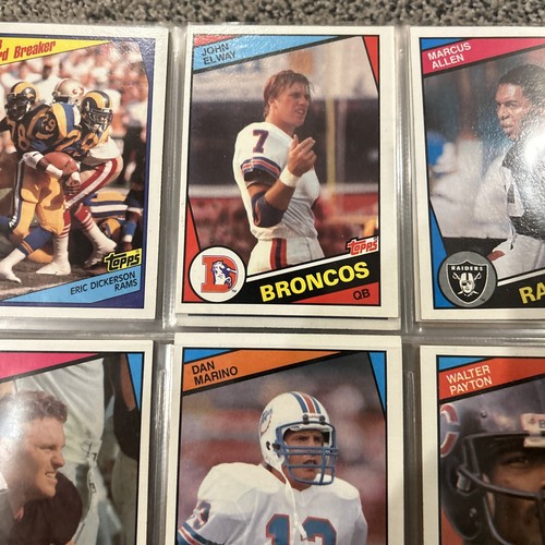 Topps 1984 Football Complete Set Ultra Pro  Binder Elway Marino Rookie Cards  - Picture 4 of 24