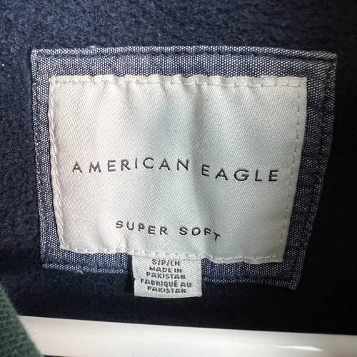 American Eagle Color Blocking Sweater Adult Small Blue Hoodie Sweatshirt Mens - Picture 7 of 10