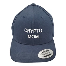 Yupoong Classics iTrust Capital Crypto Mom Snapback Blue Hat Embroidered Logo