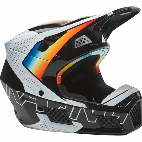 FOX CASCO V3 RS RELM ECE NERO/BIANCO NOVITA' 2022 TG. M (57/58cm) | eBay