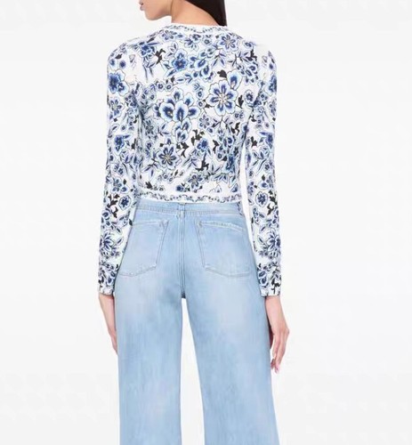 Neu - Damen Alice + Olivia Rundhals Blumen Strick kurze Strickjacke - Bild 2 von 8