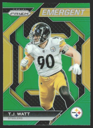 2023 Panini Prizm Emergent Green Gr.J. Watt #H-17 JW1-1