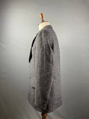 Harris Tweed Mens Blazer Gray Wool Long Sleeve Casual Jacket Button Up - Picture 4 of 13