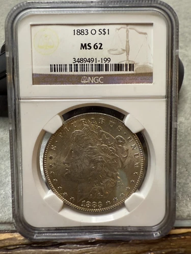 1883 O NGC MS62 Morgan Silver Dollar $1 US Mint Coin 1883-O MS-62 ME7260