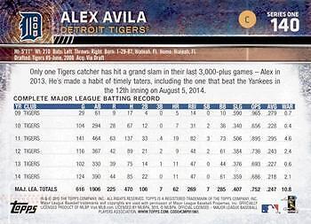 2015 Topps #140 Alex Avila Limited - Picture 2 of 2