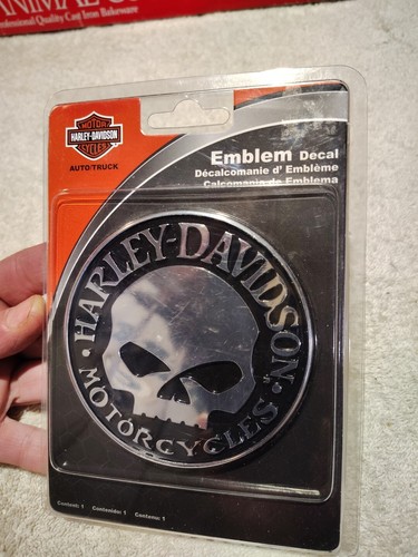 NEU ORIGINAL HARLEY DAVIDSON 3-D WILLIE G SKULL CHROM EMBLEM FÜR AUTO/LKW