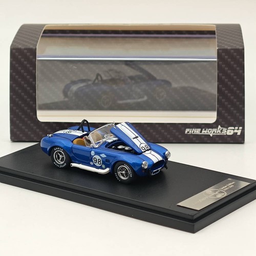 Fine Works 1/64 Ford Shelby Cobra 427 Azul Tapa Eléctrica Aleación Diecast Modelos Coche - Imagen 4 de 8