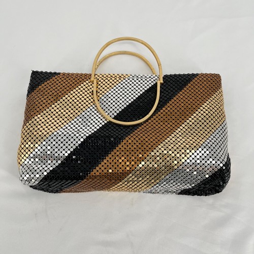 Vintage Michael Mesh Evening Bag With Metal Handles