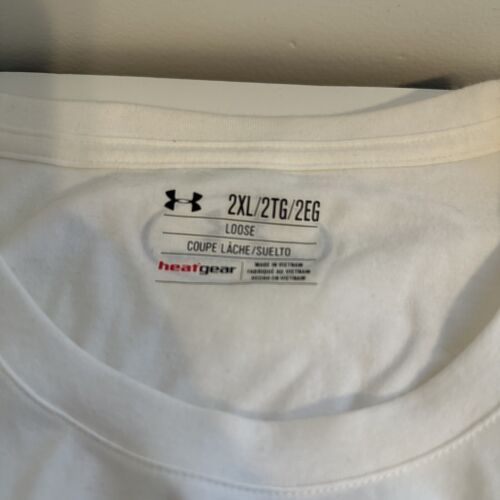 Under Armour Heat Gear Loose Men's Shirt Size 2XL White - Picture 2 of 6