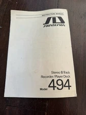 OWNERS MANUAL  Soundesign 8-Track Recorder/Player Deck Model 494