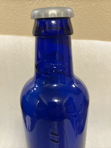 Large Budweiser Bud Light 80oz Cobalt Blue Glass 14.5" Beer Bottle Bar Display - Picture 4 of 9