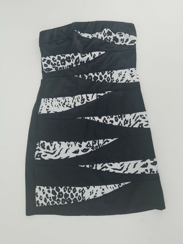 Womens BCX Dress Black White Cheetah Print Size 9 - Picture 1 of 7