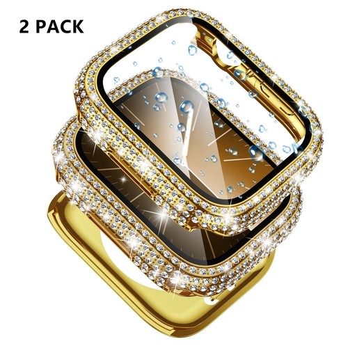 2 Pack 360° Bling Case Cover + Screen Protector For Apple Watch 10 9 8 7 6 5 SE