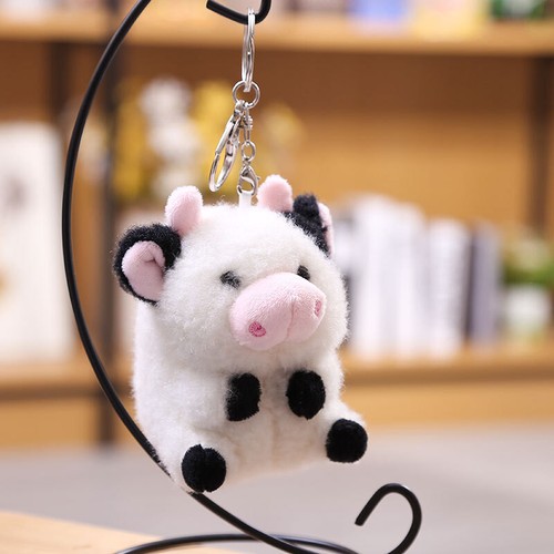10cm Cute Calf Cow Stuffed Plush Doll Stuffed Cow Animals Keychain Pendant ToJO - Picture 4 of 10