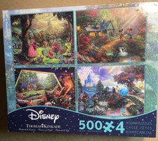 Ceaco Thomas Kinkade Disney Puzzles FOUR 500 Piece Puzzles All Complete
