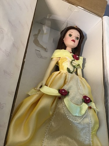Rare HTF Brass Key Disney Porcelain Doll Belle Beauty & The Beast In Box 15” - Picture 5 of 8