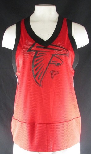 Atlanta Falcons NFL Team Apparel Women's Red Mesh V-Neck Jersey 
