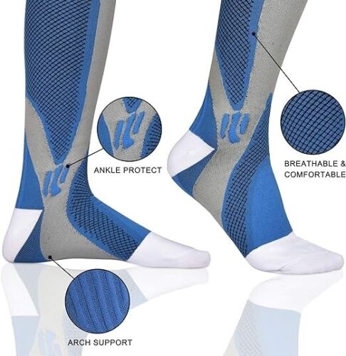 NHS COMPRESSION FLIGHT SOCK TRAVEL ANTI SWELLING FATIGUE SPORT SUPPORT STOCKINGS - Picture 5 of 8