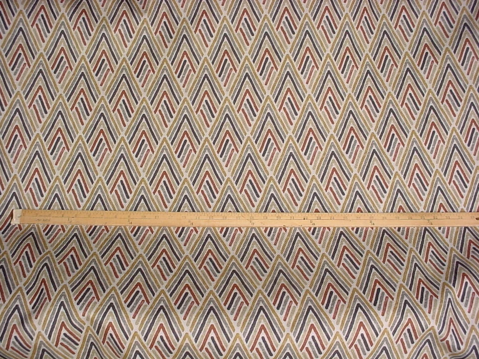 2-1/8Y Threads ED75041 Vista Linen Navy Printed Chevron Linen Upholstery Fabric - Image 2 of 4