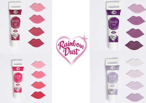 ProGel Edible Food Colouring Cake RAINBOW Dust Purple lilac Pink Wine Red  Decor - Picture 16 of 24