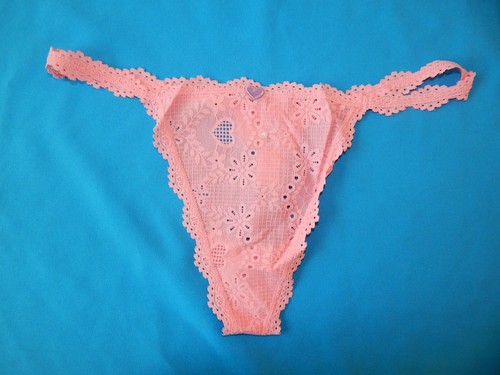 Victoria s Secret L Tanga V-String Thong Höschen Unterhose Panty zart rosa sexy - Bild 1 von 9