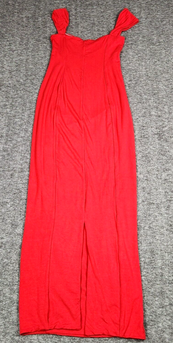 Oh Polly Kleid Damen 8 Rot Maxi Stretch Jersey Sexy Party Herzausschnitt Schlitz - Bild 9 von 17