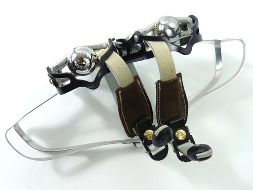 NOS Campagnolo TITANIUM Super Record Pedals W CINELLI STRAPS LARGE ALLOY CLIPS - Picture 6 of 9